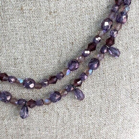 Tsunami Brand Double Strand Amethyst Beaded Necklace - Picture 2 of 4